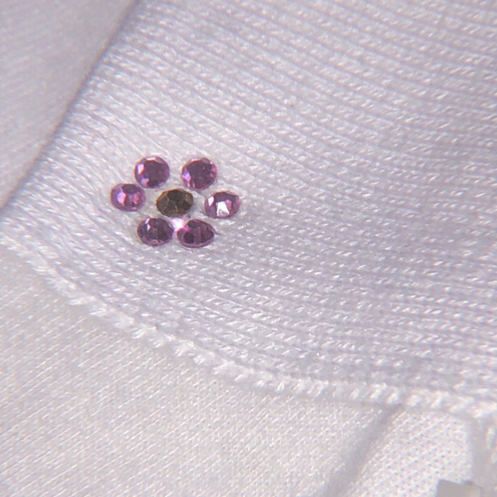 Bedazzled Flower Collared Shirt